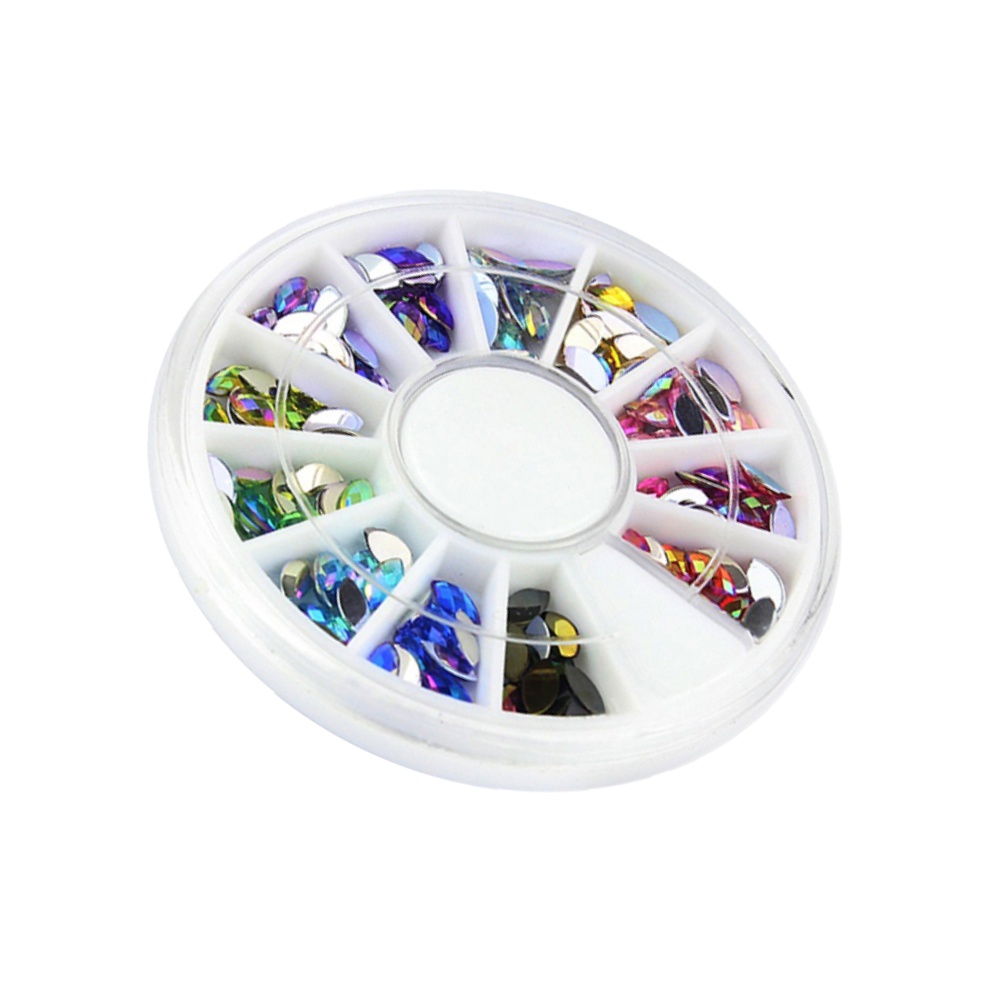 Hộp Hạt Đá 3D 12 Màu Đính Móng Tay Nghệ Thuật Công Cụ Tự Làm