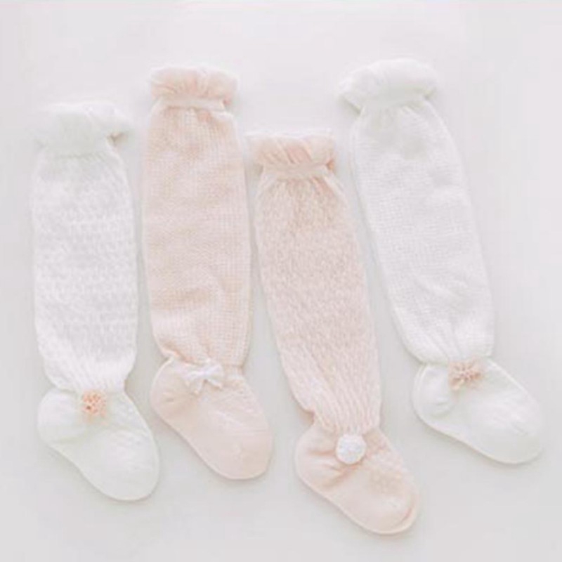 Vớ Cotton Cổ Cao Xinh Xắn Cho Bé Gái