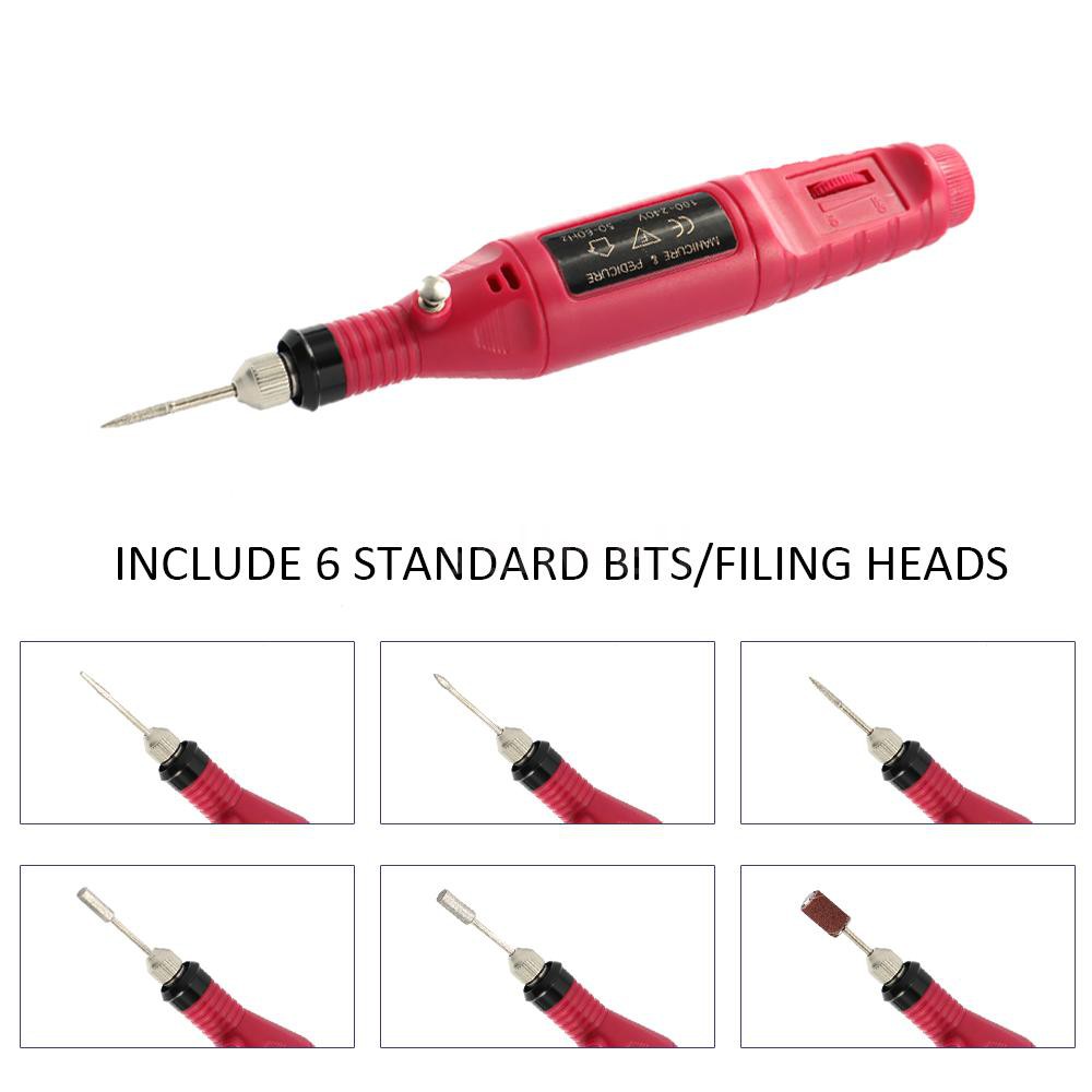 Mini Electric Grinder Drill Tool Nail Gel Polish Removing Drill Manicure Machine Grinding Rotary Tool Kit for Milling Tr