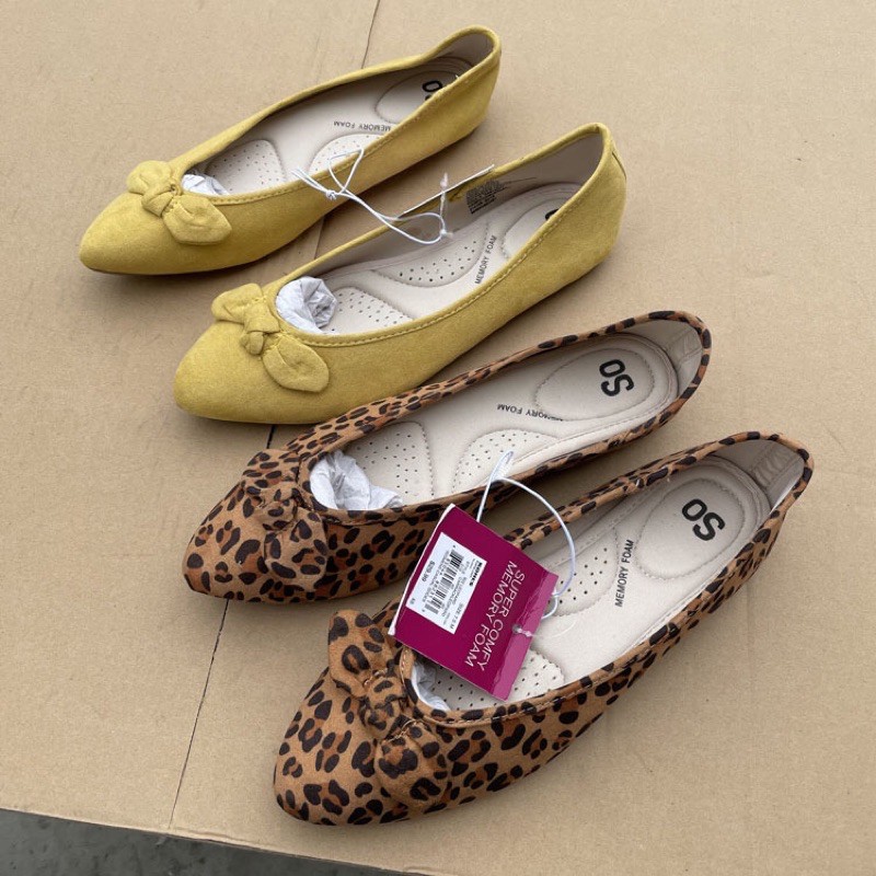 Giày búp bê da báo