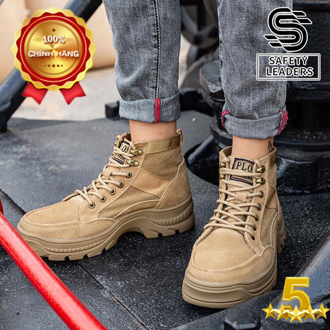 Giày Bảo Hộ Safety Leader Chính Hãng Chống Đinh, Chống Dập Ngón và Chống Trơn Trượt chính hãng, da bò lộn