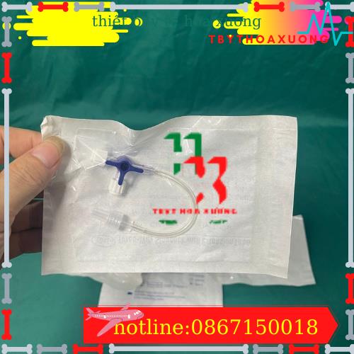 ❤ KHÓA 3 CHIA -3 CHẠC (chạc 3 tiêm) CÓ DÂY NỐI 10cm Khoá 3 ngã truyền dịch có thêm dây dẫn 10cm