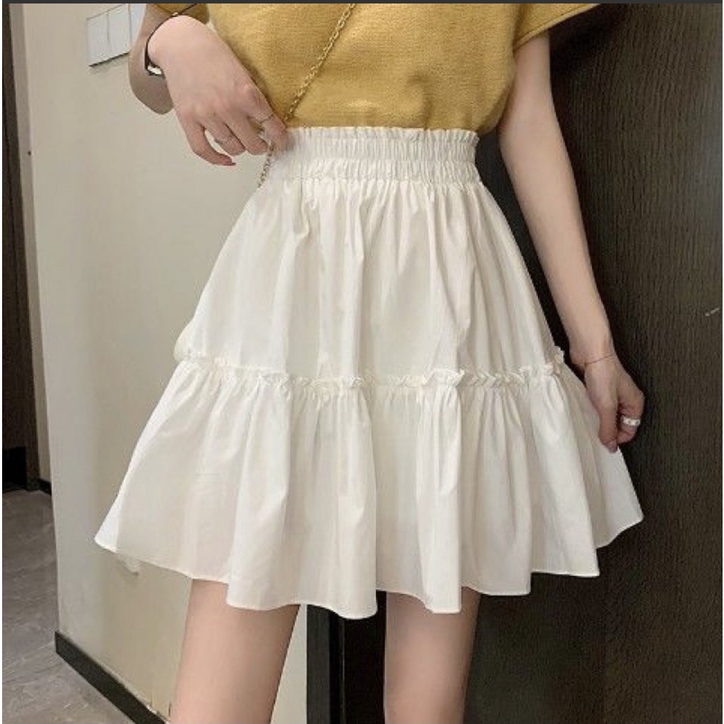 Chân váy nữ thời trang 2 tầng xòe ngắn nhún bèo CV414 SUTANO | BigBuy360 - bigbuy360.vn