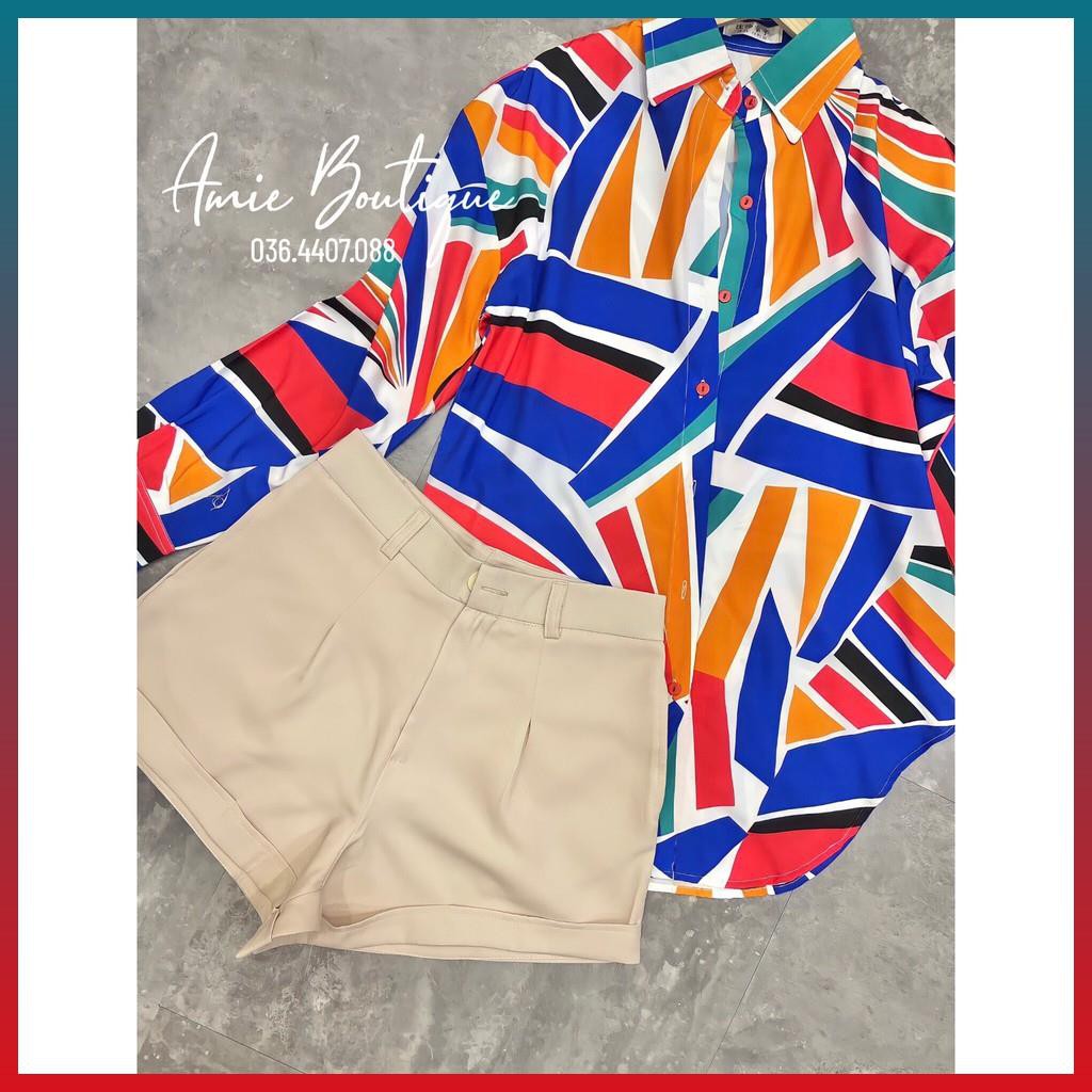 Set Sơ Mi Mix Quần Đùi Vải Thô Xin Xắn Ulzzang Tôn Dáng Sang Chảnh | BigBuy360 - bigbuy360.vn