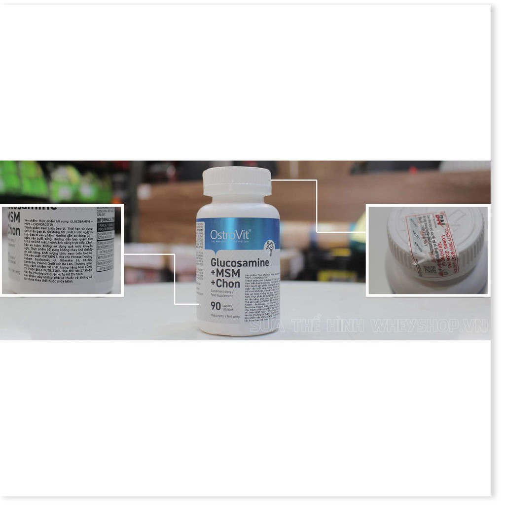 [Freeship] Viên Uống Sụn Khớp Ostrovit Glucosamine + MSM + Chondroitin 90 Viên