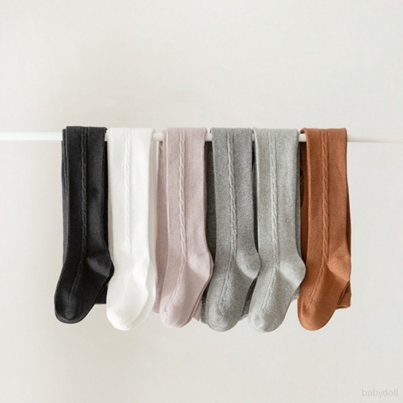 Quần Legging Cotton Dáng Ôm Thoáng Khí Màu Trơn Dễ Thương Cho Bé Gái