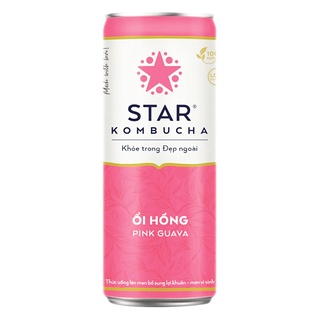 Nước trái cây star kombucha ổi hồng lon 250ml