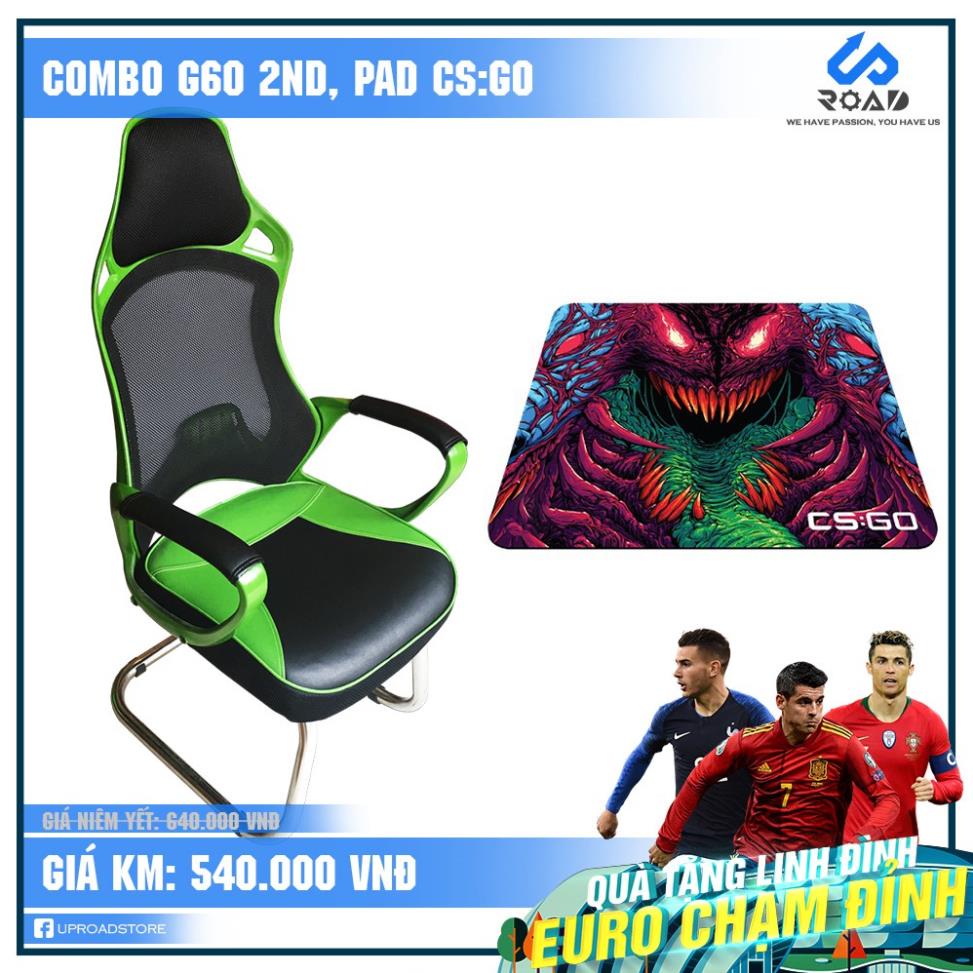 Bộ combo với Ghế G60 Đen kèm Pad CS:GO 45x40x5