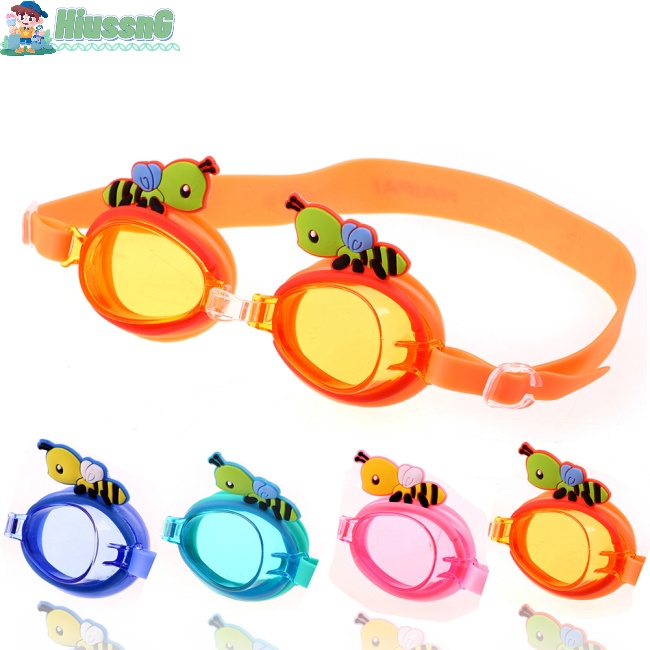 Kính Bơi Chống Tia UV In Họa Tiết Con Ong Hoạt Hình Cho Bé