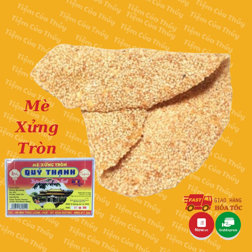 Mè xửng tròn Huế bịch 10 cái thơm ngon dẻo mềm đượm vị mè
