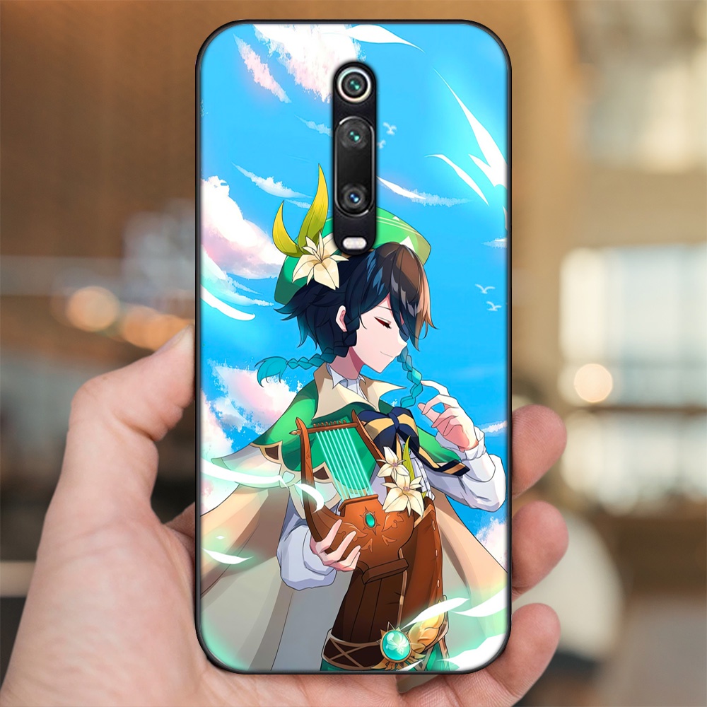 Ốp lưng Xiaomi K20, K20 Pro, Mi 9T viền đen in hình Venti Genshin Impact