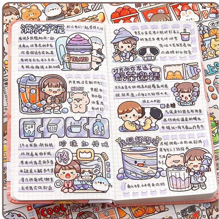 Chiêt cuộn washitape họa tiết DoDoJam dễ thương, Cuộn băng giấy dán in hình Telado trang trí sổ tay xinh xắn