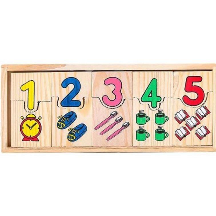 [HÀNG LOẠI 1] Hộp Ghép Số Và Học Đếm Bằng Gỗ Montessori