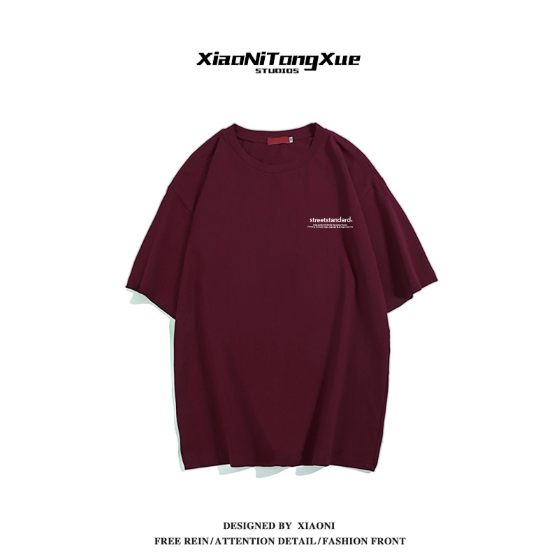 COZOK Áo Thun Tay Ngắn Dáng Rộng In Chữ Thời Trang Trẻ Trung