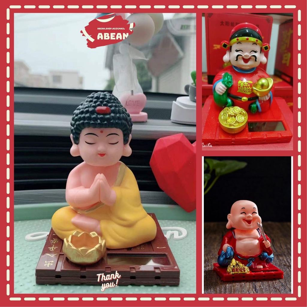 Tượng phật năng lượng mặt trời trang trí xe hơi ô tô, bàn làm việc. mang nhiều tài lộc và bình an cho tâm hồn.
