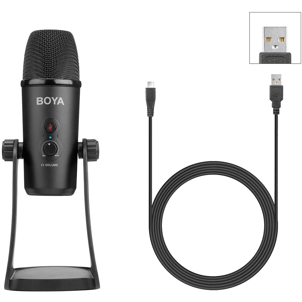 BOYA BY-PM700 / BY-PM700R / BY-PM700G - HÀNG CHÍNH HÃNG - Mic thu âm cho Máy tính cổng USB và Điện thoại cổng Type-C