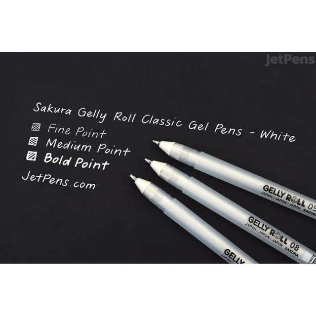 Bút Gel Sakura trắng (Gell Rolly)