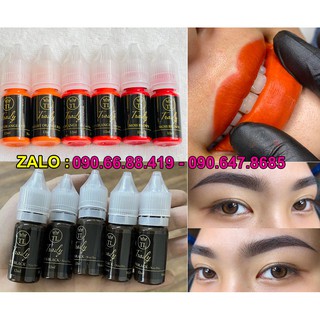 Mực xăm Traily phun Môi Mày Mí 12ml chính hãng Mỹ - Lên màu đậm tự nhiên - Mực xử lý Trổ xanh trổ đỏ, Khử thâm môi tốt