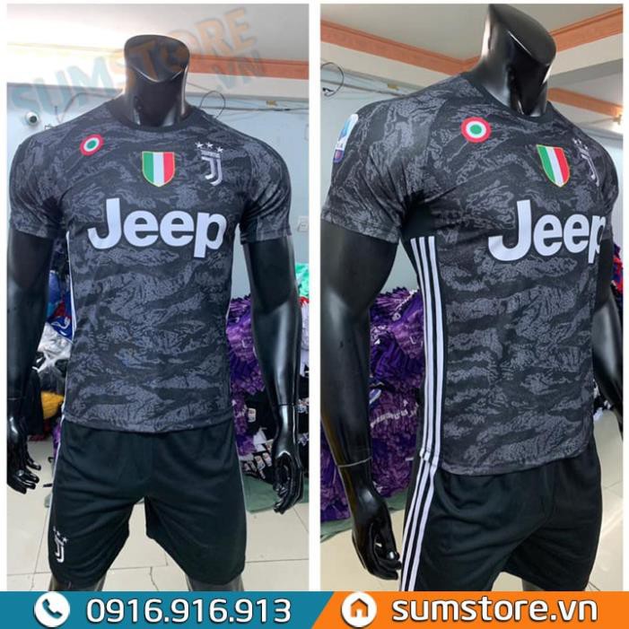 6/6 Bộ quần áo đá banh Juventus Xám - Đồ đá bóng 2019  ྃ