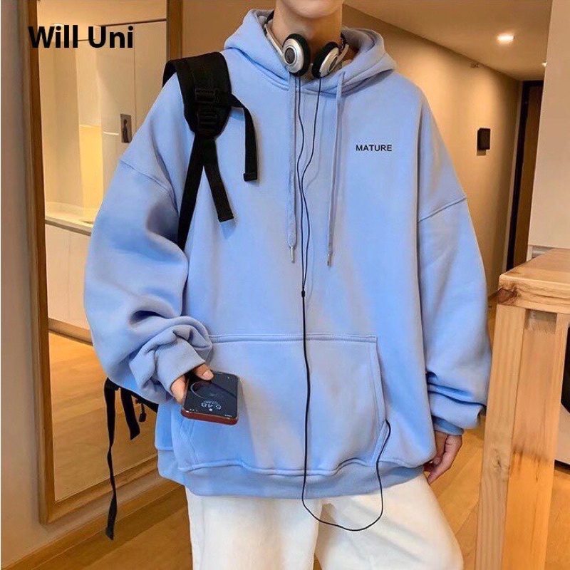 Áo Hoodie Form Rộng Nam Nữ Unisex In Dòng Chữ Nhỏ MATURE