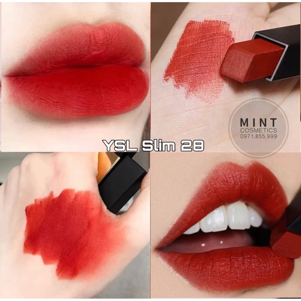 Son YSL Rouge Pur Couture The Slim Glow Matte, Son lì có dưỡng mềm môi cao cấp phiên bản mới vỏ vàng hồng sang chảnh