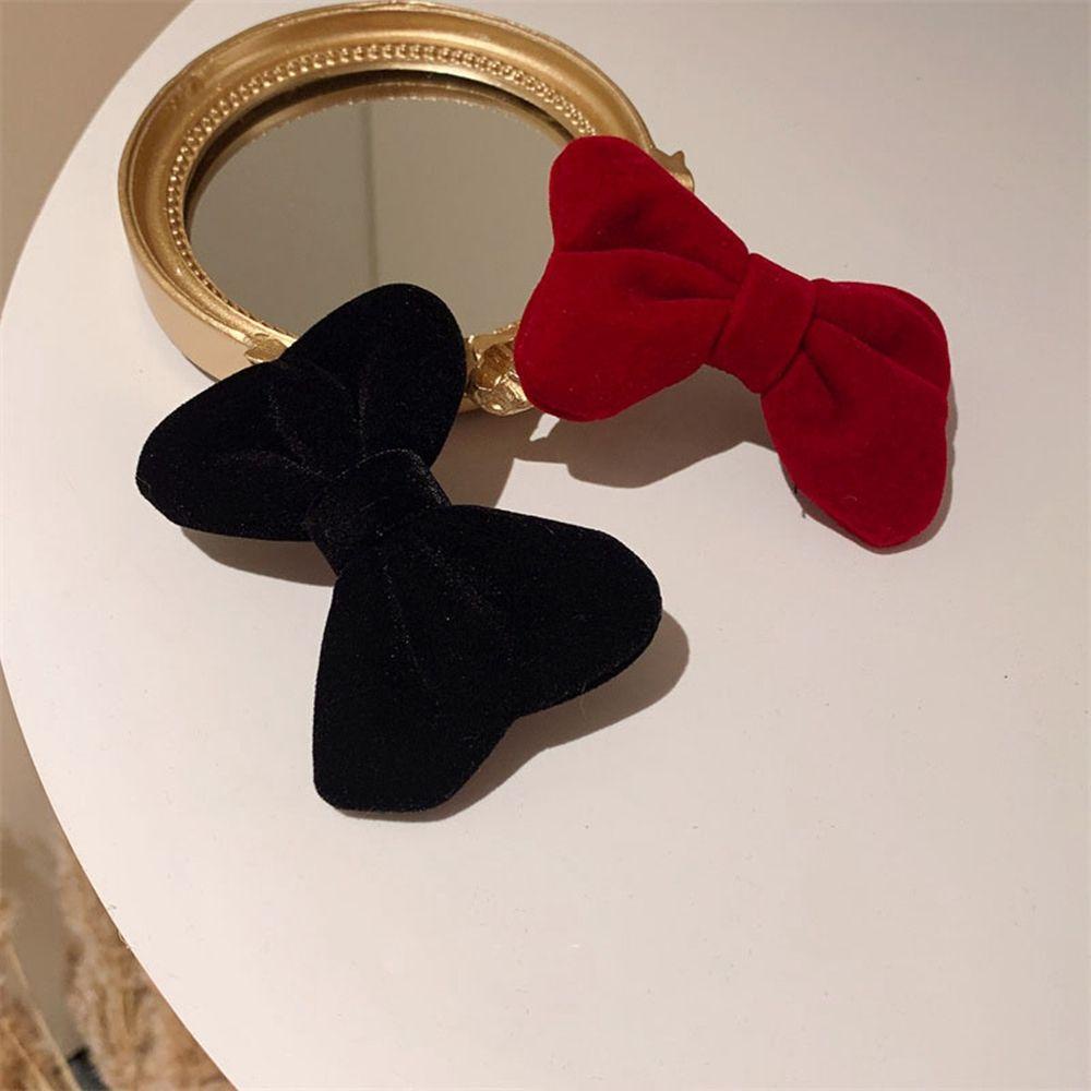 Kẹp Tóc Nơ Vải Nhung Phong Cách Pháp Thời Trang Thu Đông Cho Nữ