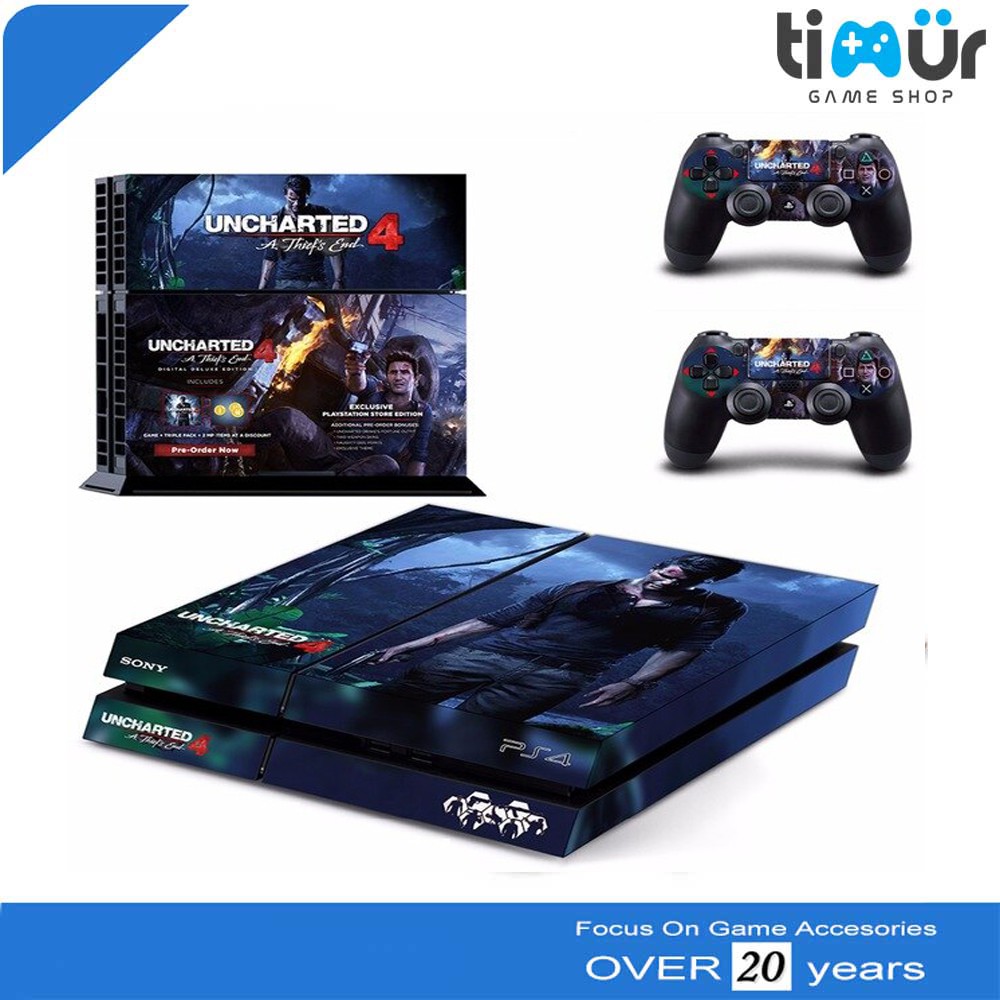 Skin Sticker Ps4 Fat And Slim Vinyl Decal Uncharted 4