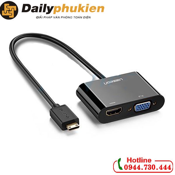Cáp chuyển đổi HDMI to VGA&amp;HDMI Ugreen 40744 dailyphukien