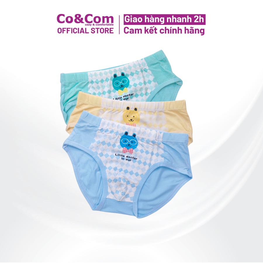 Quần Lót Bé Trai 15-35 Kg Dáng Vát Cao Cấp Co&amp;Com BOY0516 Chất Cotton Mềm Mịn Co Giãn Kháng Khuẩn