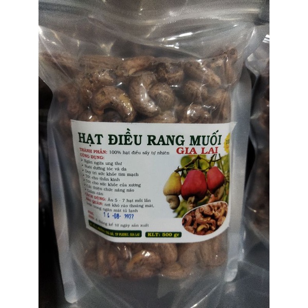 Hạt điều rang muối hạt lớn loại 1, hạt đều, không bị sâu, giòn rụm, chính gốc hạt điều Gia Lai