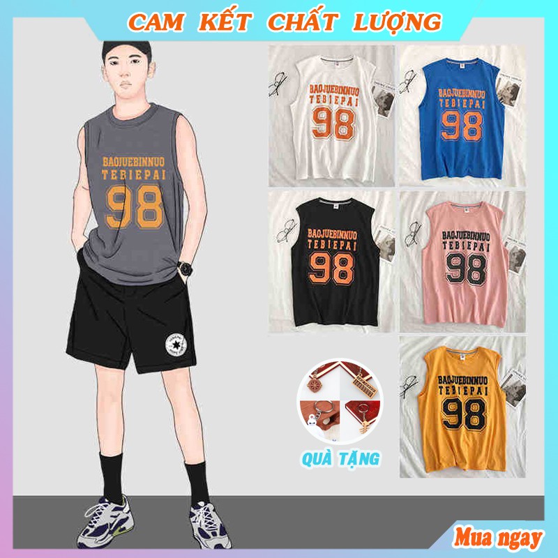 Áo tank top nam nữ, áo ba lỗ form rộng thời trang thể thao bóng rổ cao cấp giá rẻ freeship mã AT12