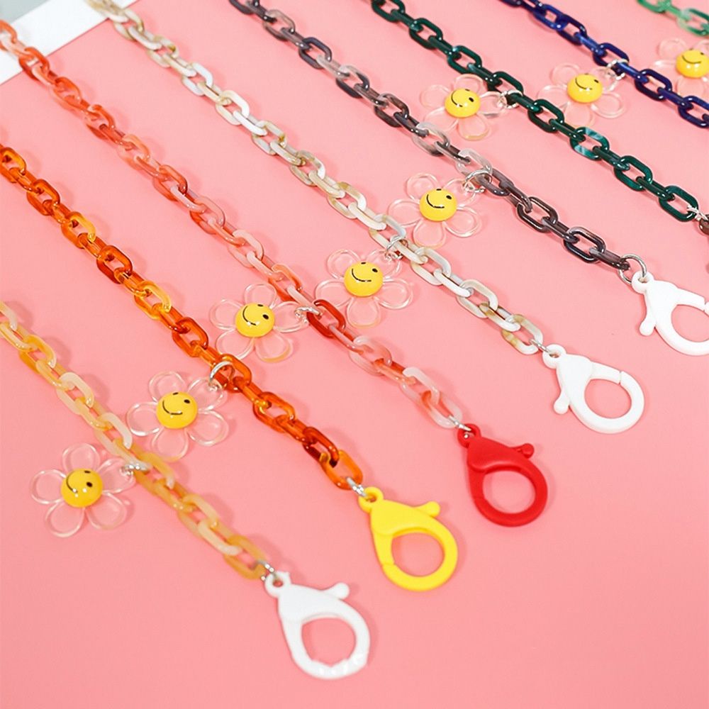 Dây Đeo Kính Chống Trượt Chống Thất Lạc Bằng Acrylic Trong Suốt Nhiều Màu Sắc