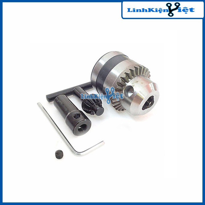 Combo đầu kẹp mũi khoan 3 chấu côn và bạc B10 lỗ 3.17mm