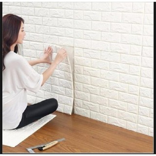 XỐP DÁN TƯỜNG 3D giả gạch (Gạch màu trắng)