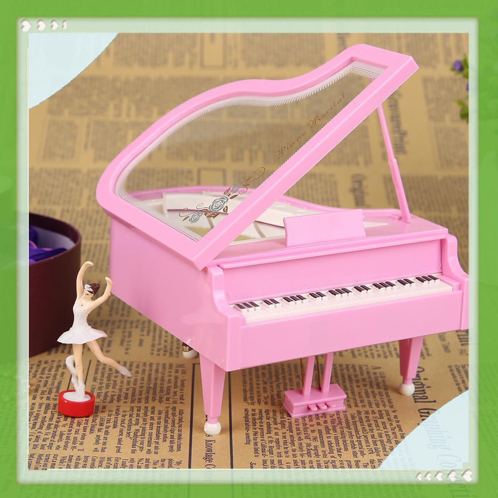 Hộp nhạc lên dây cót kiểu mô hình đàn piano phong cách cổ điển lãng mạn làm quà đám cưới sinh nhật trang trí nhà cửa
