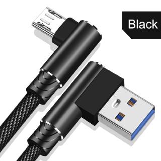 Dây Cáp Sạc Nhanh 90 Độ Đầu Usb Type C Ios Micro Usb Bện Sợi Nylon