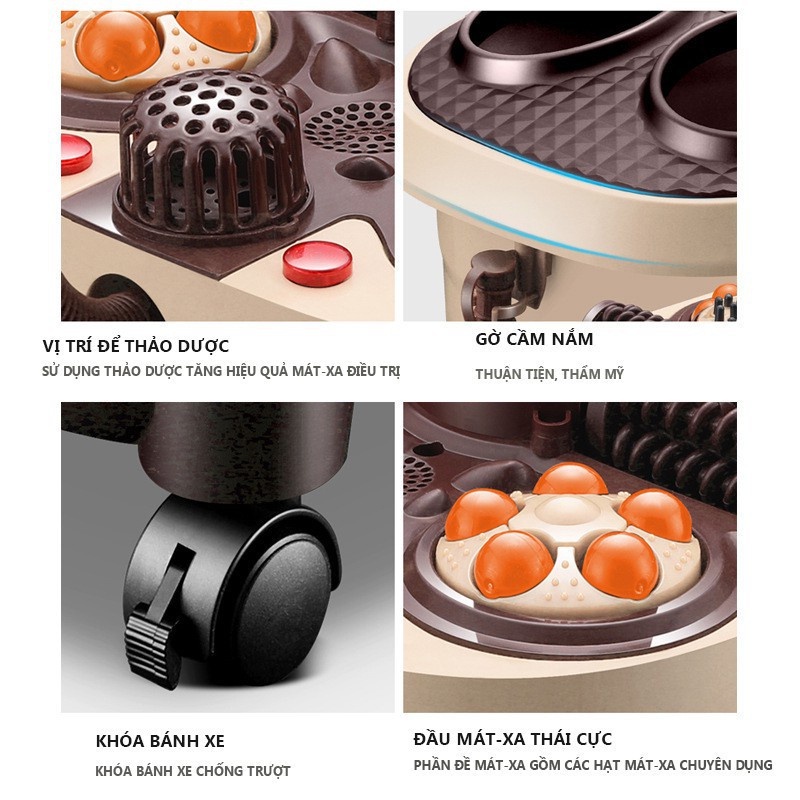 Máy Massage Chân, Bồn Ngâm Chân Lesen BẢN MỚI NHẤT Chính Hãng CÓ TIẾNG VIỆT, Làm Thư Giãn Đôi Chân Khỏe Mạnh