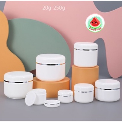 Hũ Đựng Mỹ Phẩm Trắng Sứ Cao Cấp - Hũ Chiết Kem Handmade 🍉Duashop🍉