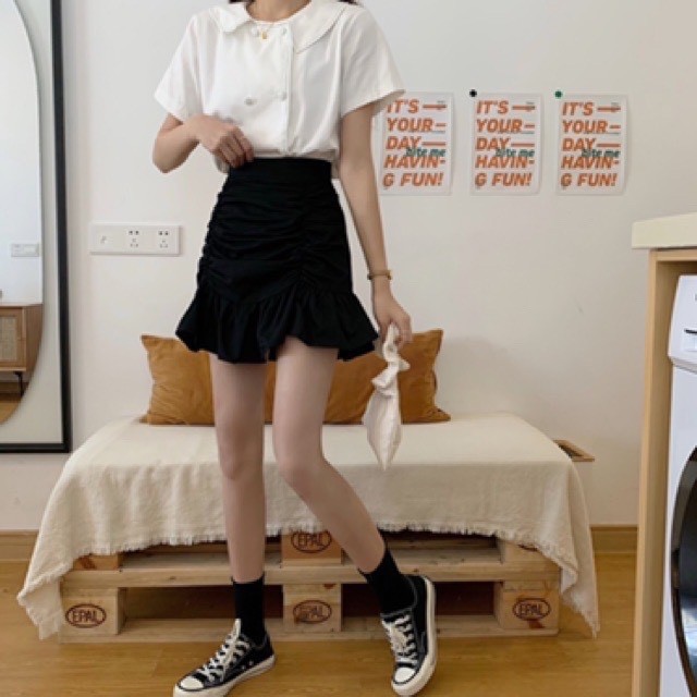 Chân Váy Ngắn Ôm Body Nữ 🐷FREESHIP🐷 Chân Váy Đuôi Cá Nhún Cạp Cao LAVUSA Có Quần Trong Xinh Xắn | BigBuy360 - bigbuy360.vn