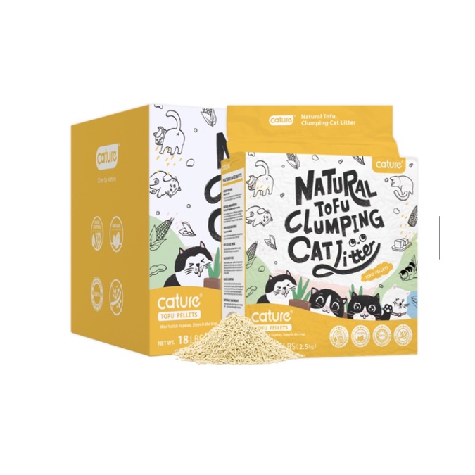 Cát Đậu Nành - vệ sinh cho Mèo - NATURAL TOFU CLUMPING CAT LITTER 6L