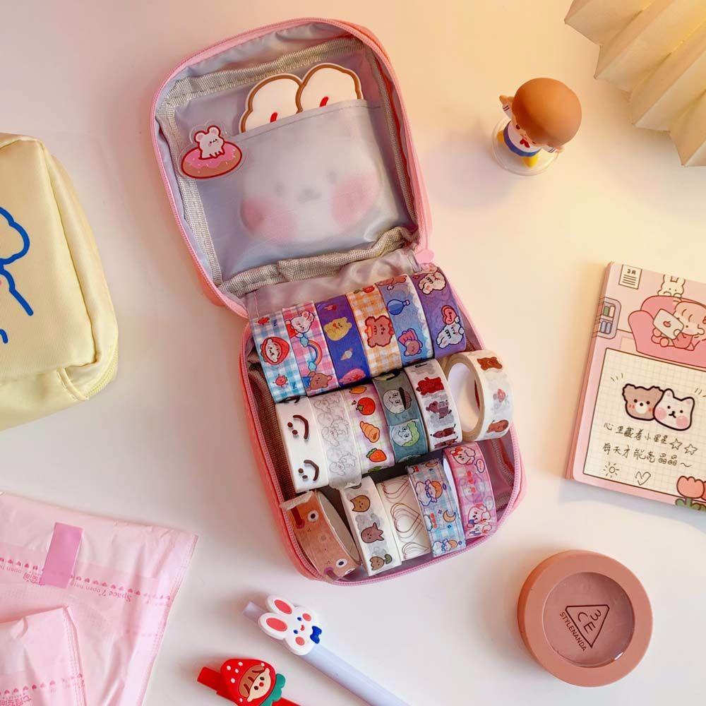 Túi Đựng Mỹ Phẩm / Tiền Xu Họa Tiết Hoạt Hình Chống Thấm Nước Phong Cách Hàn Quốc