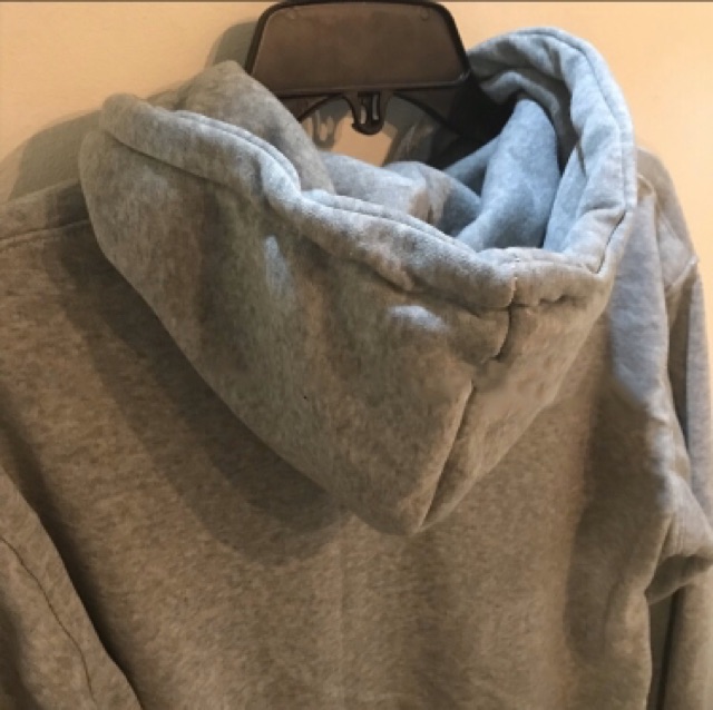 ÁO HOODIE MÀU XÁM NHẠT