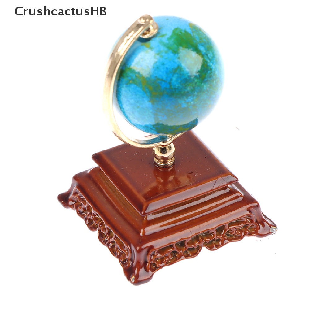 [CrushcactusHB] 1PCS Mini Metal 1:12 Vintage Blue World Globe Miniature Dollhouse Furniture Hot Sell