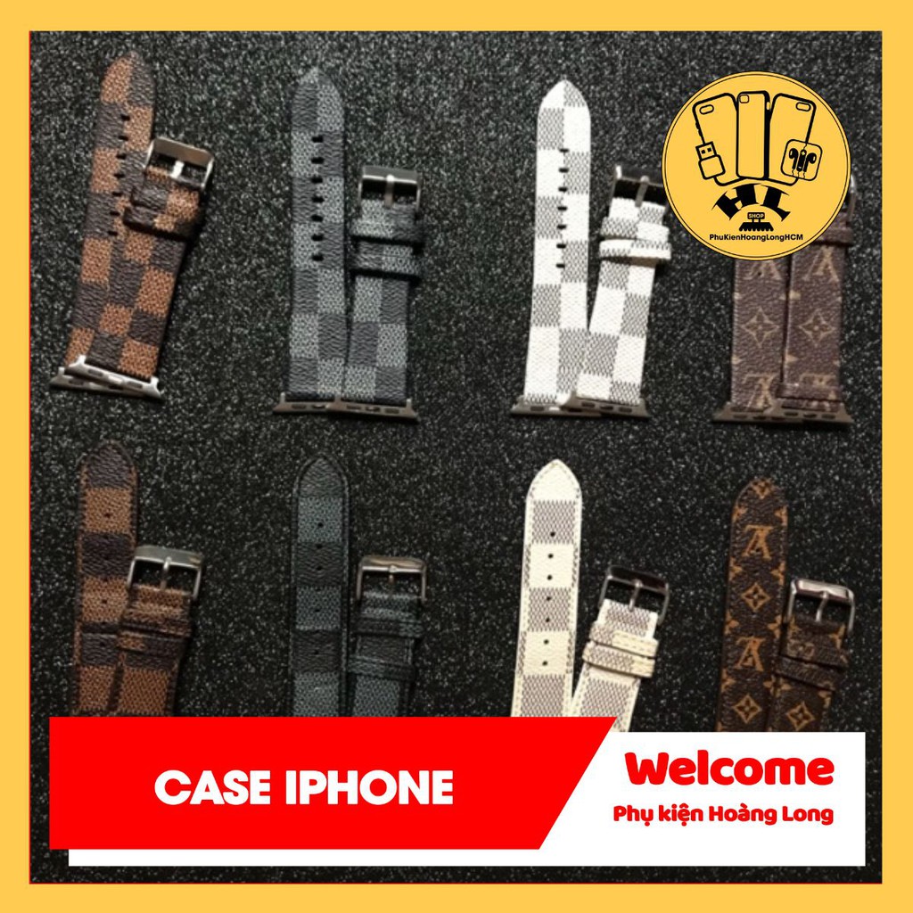 Dây Da Hiệu LV Cao cấp  Apple Watch - Phụ kiện Hoàng Long