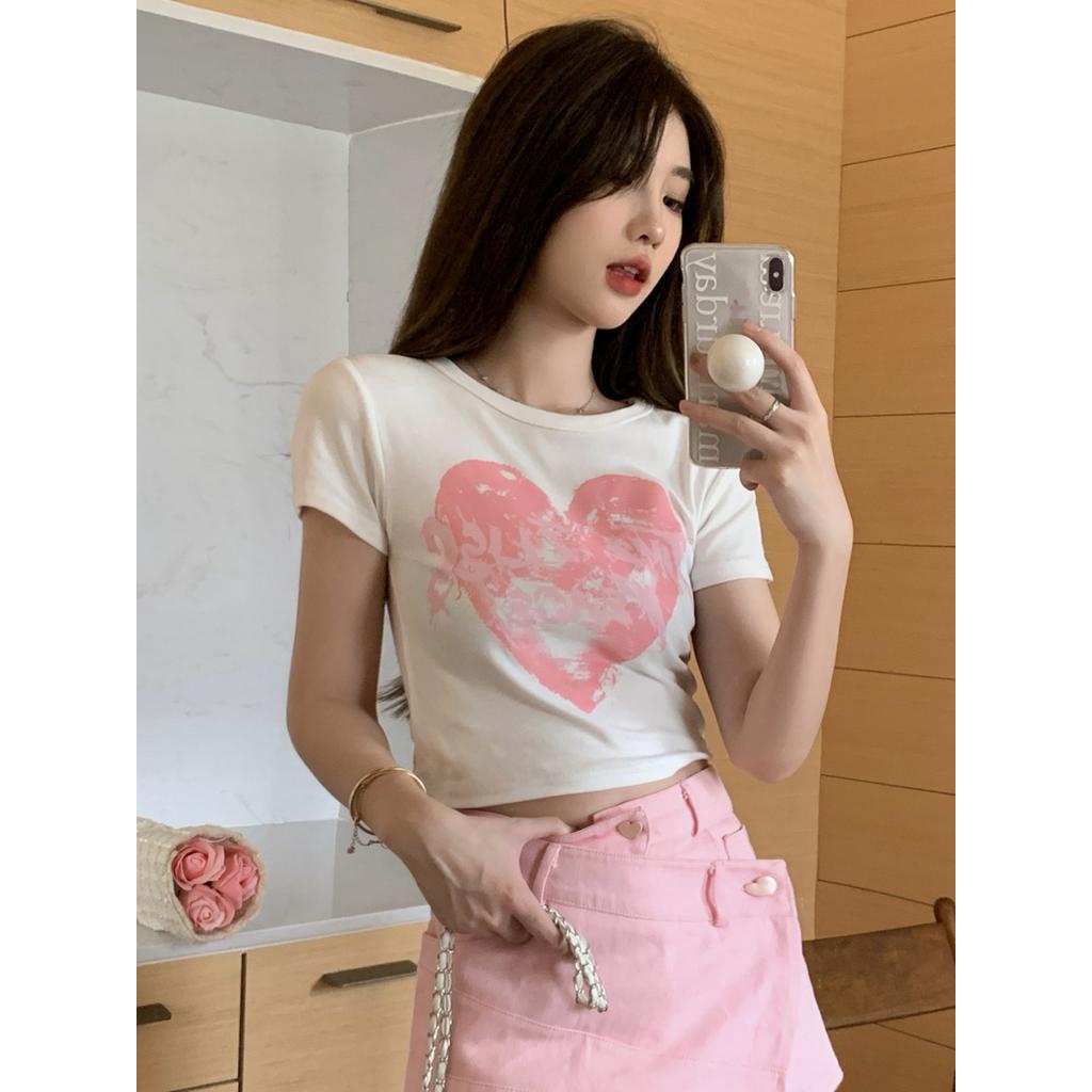 Áo Thun Dáng Ôm In Chữ Love Thời Trang Mùa Hè 53793