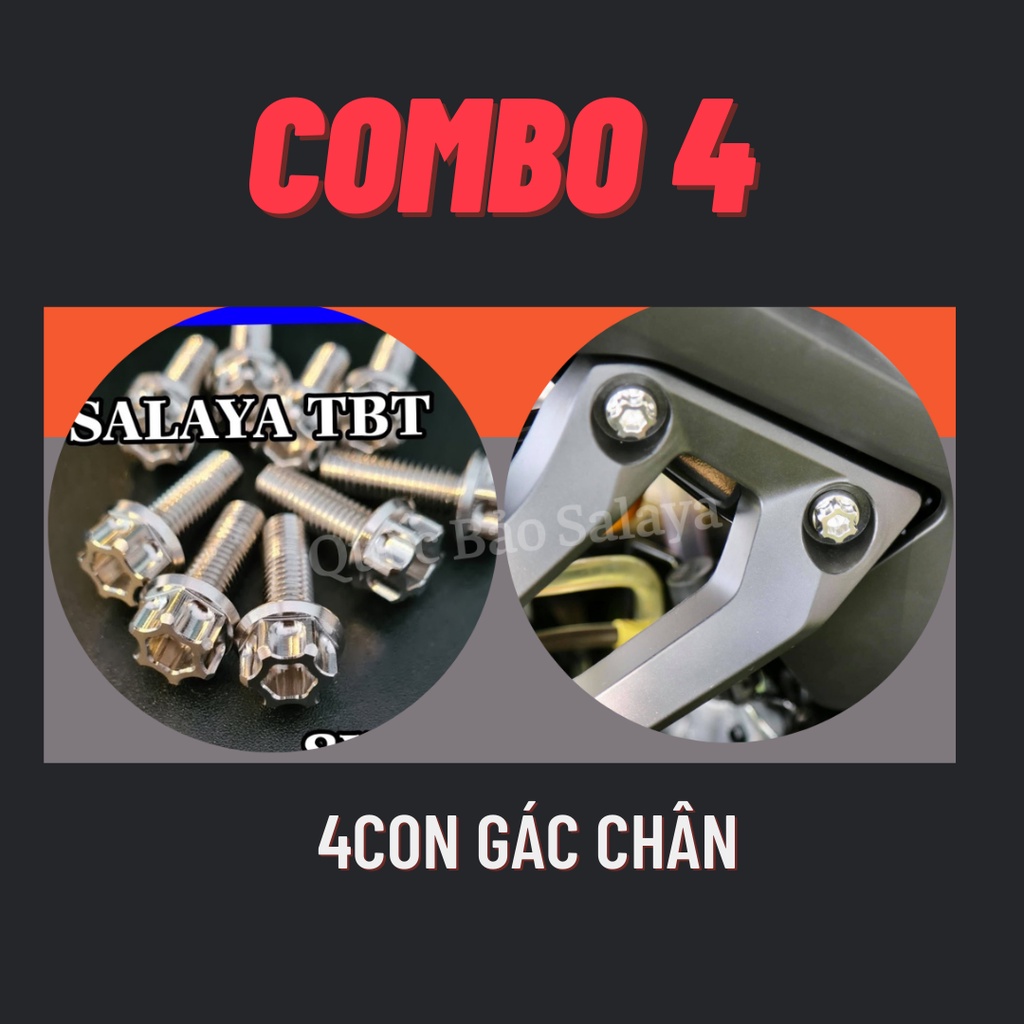 Full Ốc Salaya TBT Inox 304 Dành Cho Ex2010 Từ Dàn Áo Tới Dàn Chân Bảo Hành Trọn Đời