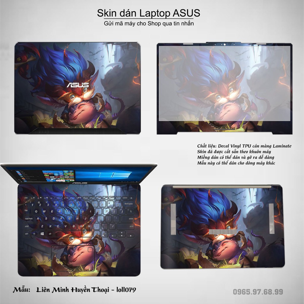 Skin dán Laptop Asus in hình Liên Minh Huyền Thoại _nhiều mẫu 11 (inbox mã máy cho Shop)