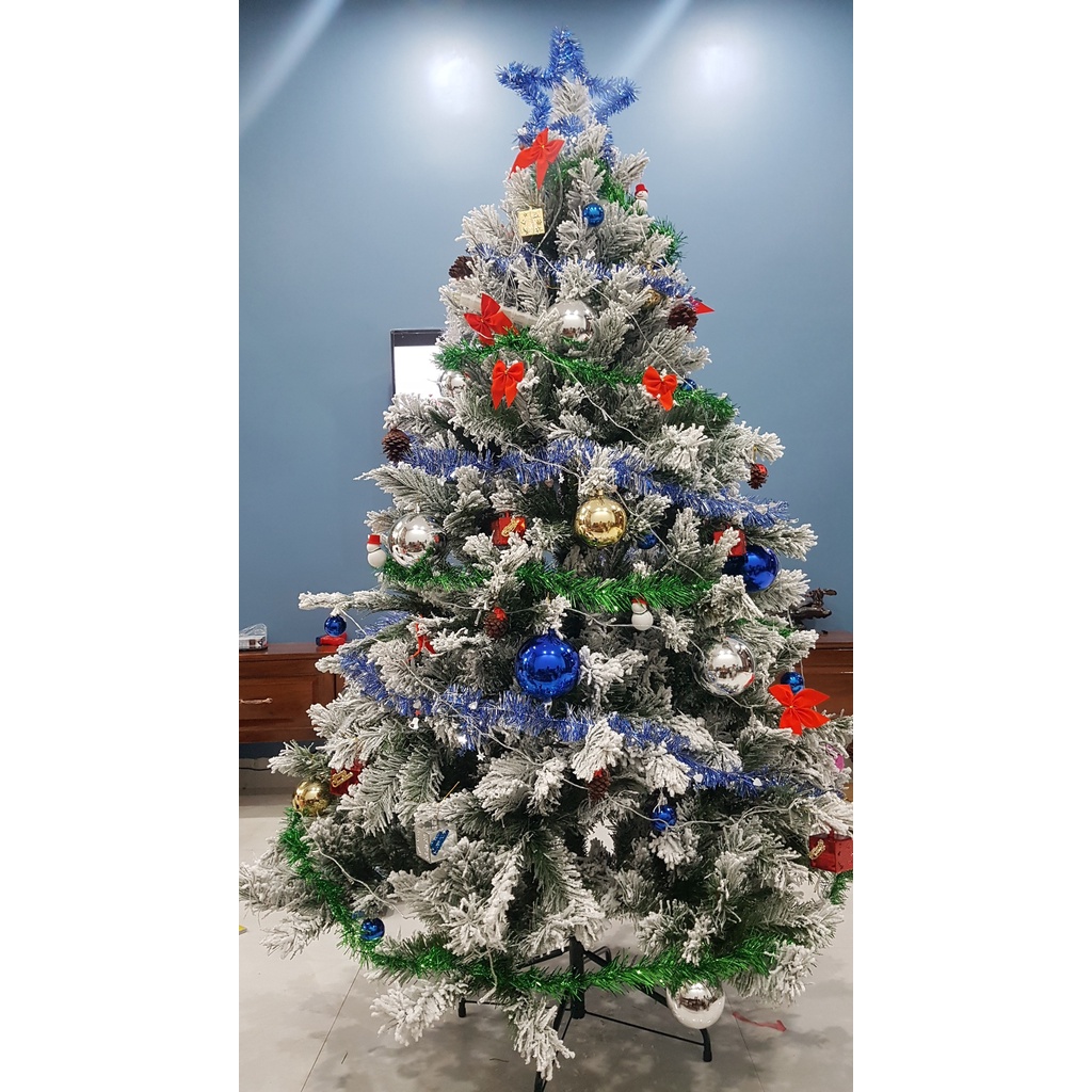 Cây thông noel phủ tuyết 2m - Cây cao cấp tán dày và rộng