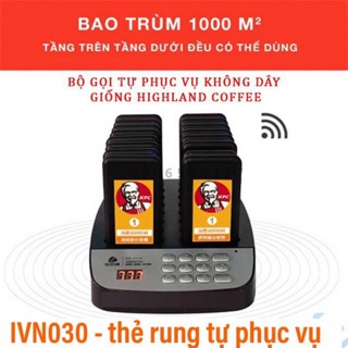 Ivn030 thẻ rung tự phục vụ khi đồ ăn làm xong