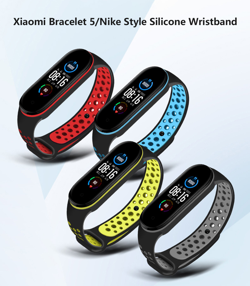 Dây Đeo Thay Thế Chất Liệu Silicon Màu Trơn Cho Xiaomi Mi Band 5